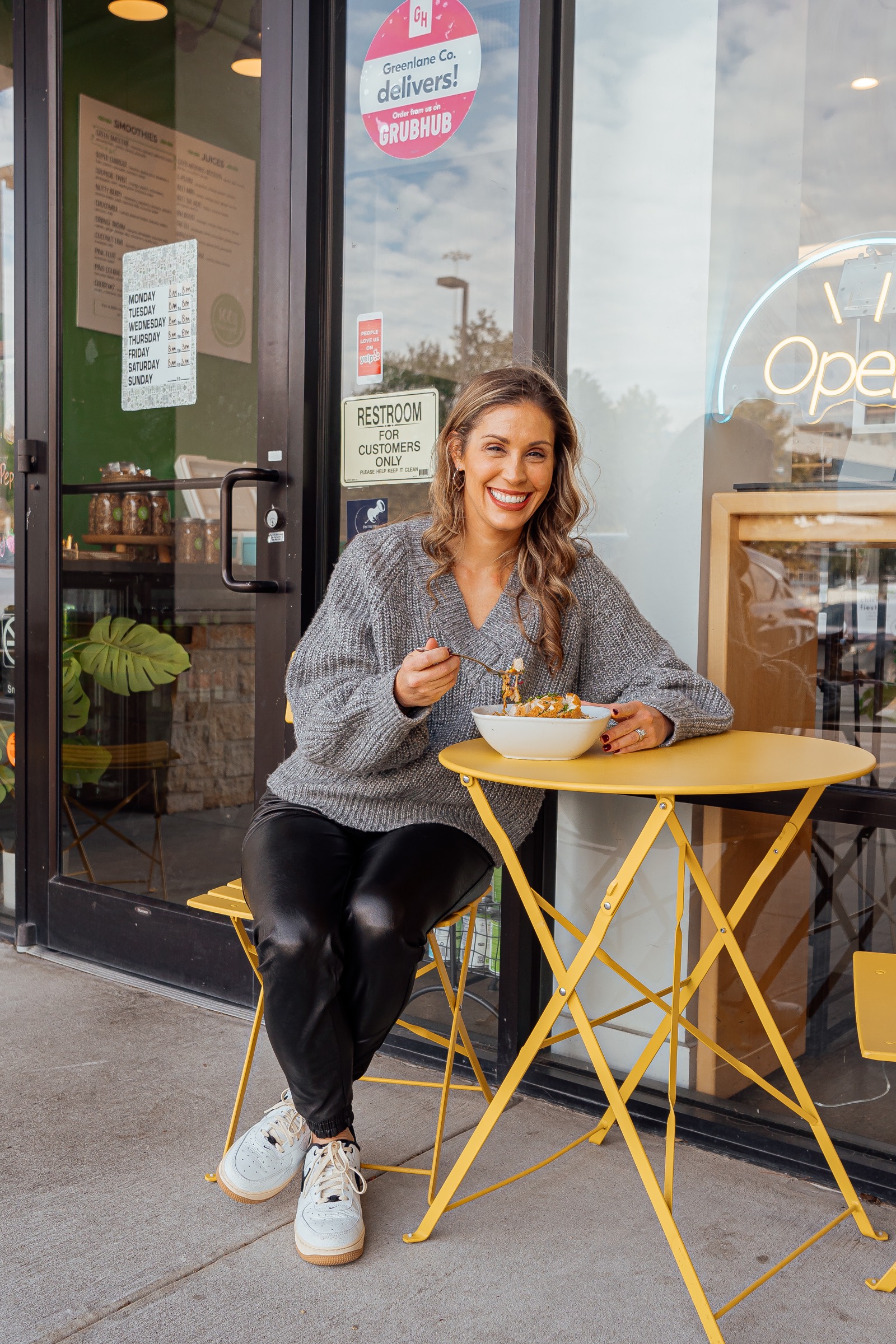 Outdoor seating at Green Lane Co.